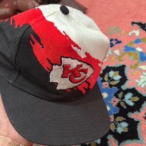 Vintage 90s Kansas City Chiefs Logo Athletic Sharktooth Snapback Hat